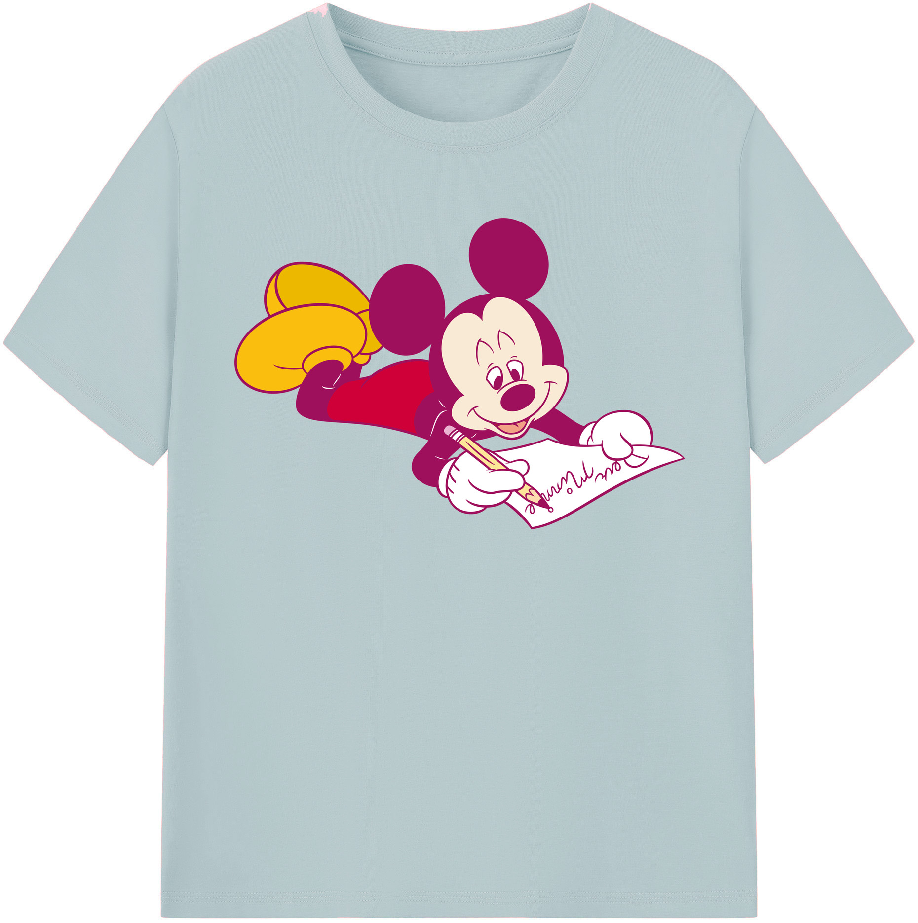 （画像用） ミッキーマウス Mickey Mouse 綿100％半袖Tシャツ（フロントプリント）